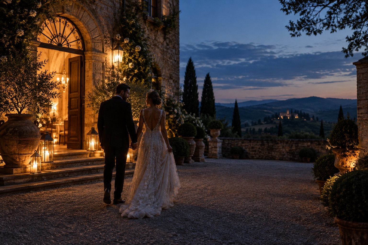 A couple sharing a quiet moment at their destination wedding